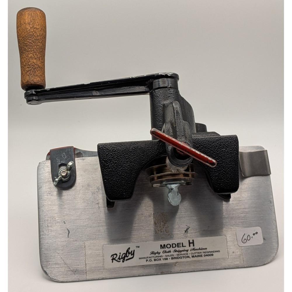 Rigby Model H Cloth Stripping Machine Rug Hooking Tool Black Silver Good